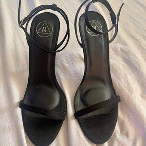 Barely There Black Heels